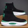 2025 Spring New Mens Casual Shoes Fashion High Elastic Socks Male Sneakers Comfortable Breathable Solid Color High-top Man Shoes