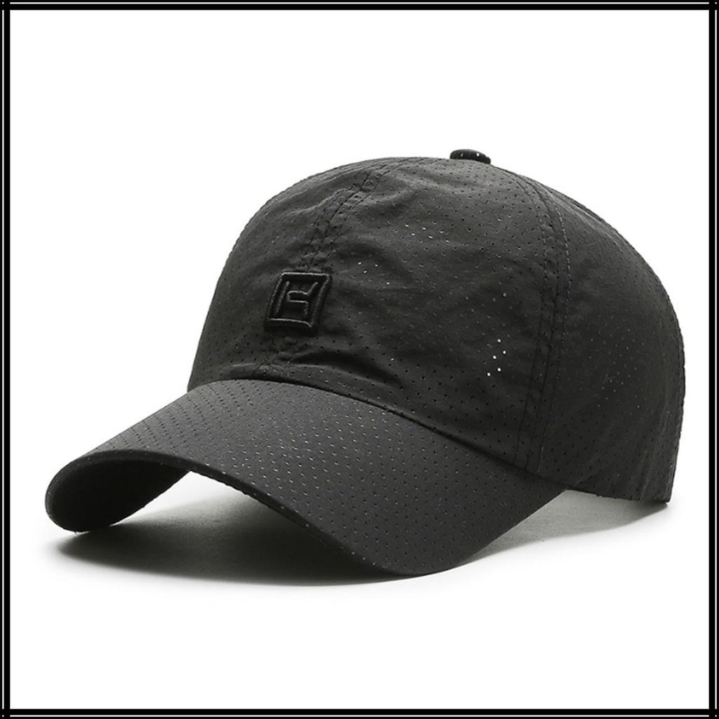 Сетчатая бейсболка с логотипом, стильная перфорированная CA759 [Белый Клык], шляпа, кепка, шляпа, мужская, женская, (черный)