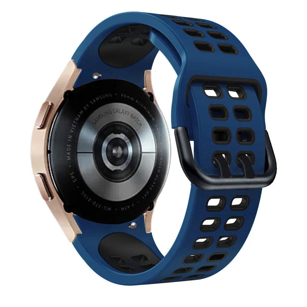 Силиконовый ремешок без зазора для Samsung Galaxy Watch 7/6/5/4 44мм 40мм 5 Pro 45мм Двухцветный браслет Часы 6 4 Classic 47мм 43мм Ремешок