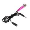 Mini 3.5mm Wired Cell Phone Microphone Stereo Mic for Chatting Singing Red
