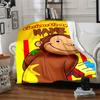 Curious George Chocolate Drip Personalized Name Blanket Soft Warm And Versatile For Sofa Bed Office And Travel Machine Washable Comfortable In All