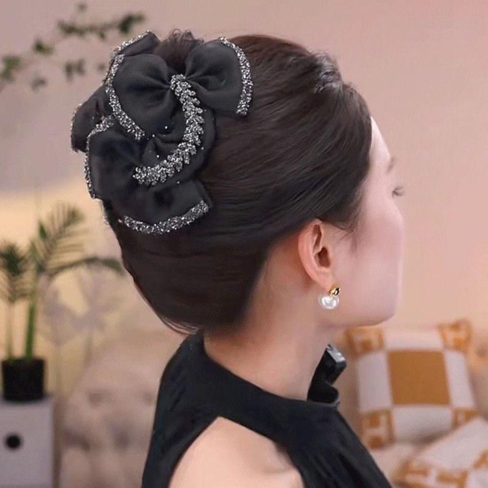 Shiny Hair Clip Mesh Hairpin Grips Hair Headwear Hair Claw For Girls