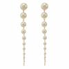Geometric Drop Pearl Earrings For Women With Trendy Fall Style Fashion