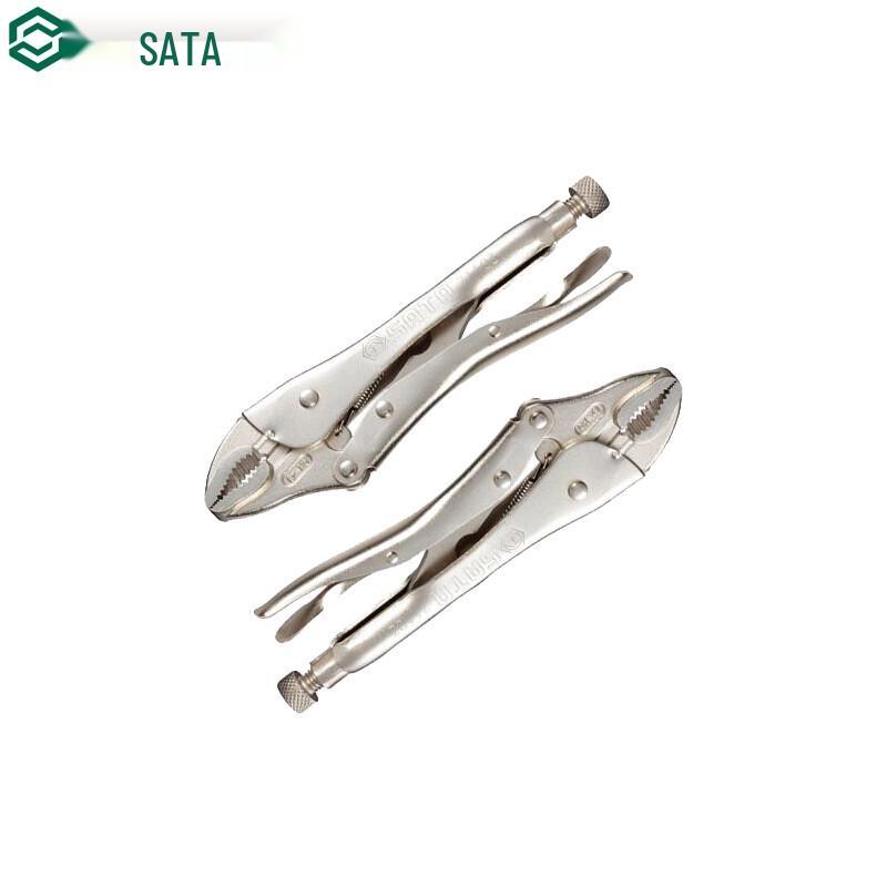Круглогубцы SATA с фиксатором и кусачками