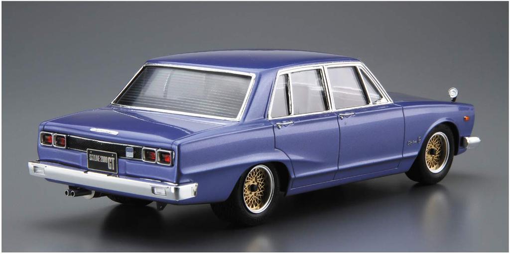 AOSHIMA Серия Модельных Автомобилей Nissan GC10 Skyline 2000GT 1971 Пластиковый Модельный Комплект 1/24 №46