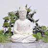 Pack 1 Meditation Buddha White Premium Rare Handcrafted Polymarble Meditation/Dhyan White Buddha Statue Lord Figurine