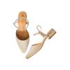 Shoetopia Стильные золотые туфли-лодочки с украшенной пряжкой и острым носом для женщин и девочек / EU40