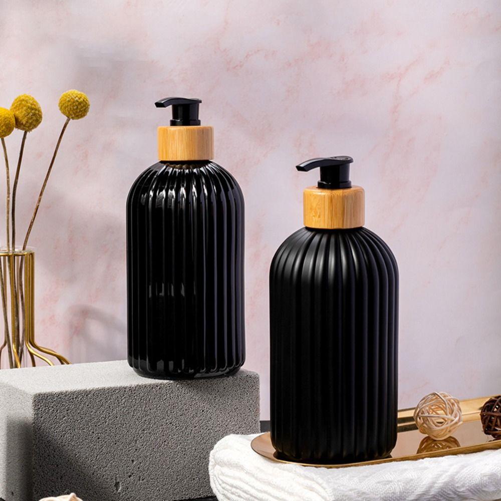 Бутылка для жидкого мыла с бамбуковым насосом, банка для хранения, новый инструмент для ванной комнаты, шампунь