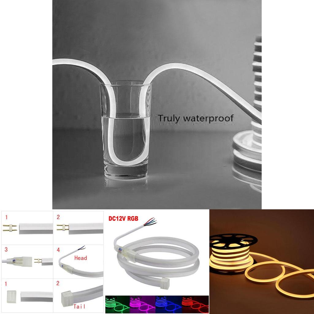 Яркая светодиодная неоновая лента RGB, водонепроницаемая по стандарту IP65, со 120 светодиодами на метр для потрясающего декора