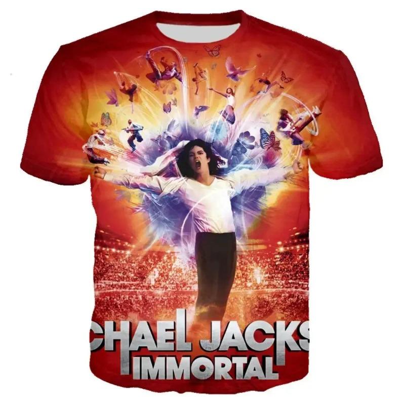 Michael Jackson Printed 3D T-shirt Unisex Summer Casual Streetwear