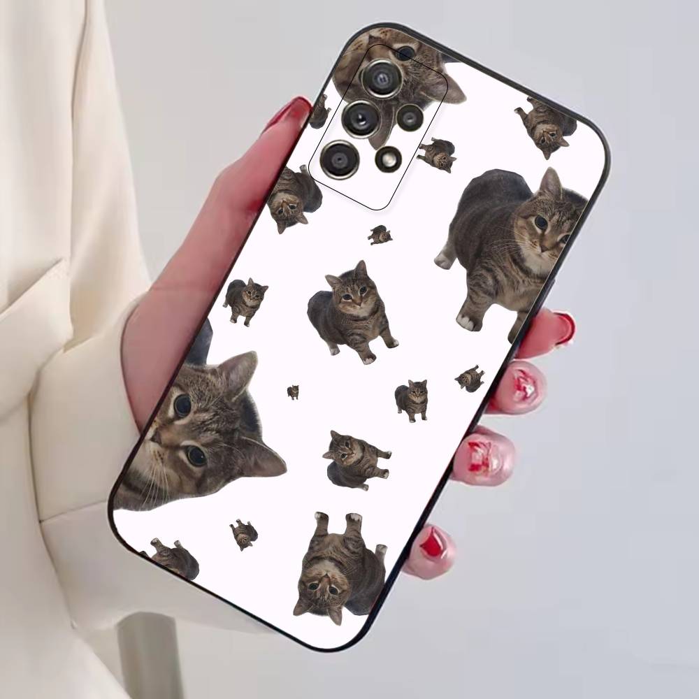 Милые мемы про домашних кошек Чехол для телефона Для Samsung S25,S24,S21,S22,S23,S30,Ultra,S20,Plus,Fe,Lite,Note,10,Черный чехол