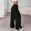Women's Corduroy Pants Casual Solid Color Corduroy Loose Straight Pants