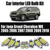 13 шт. Canbus Лампы для чтения для Jeep Grand Cherokee WK 2005 2006 2007 2008 2009 2010 Автомобильный светодиодный комплект для освещения салона, купола, карты, багажника