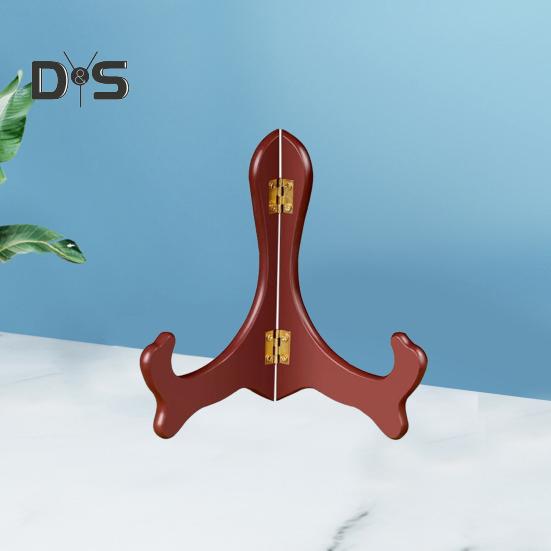 Wooden Plate Stand Easel Holder Display Stand for Picture Frame Art Decorative Handmade Wood Multifunctional Tea Cake Holder Home Office Decor Stable