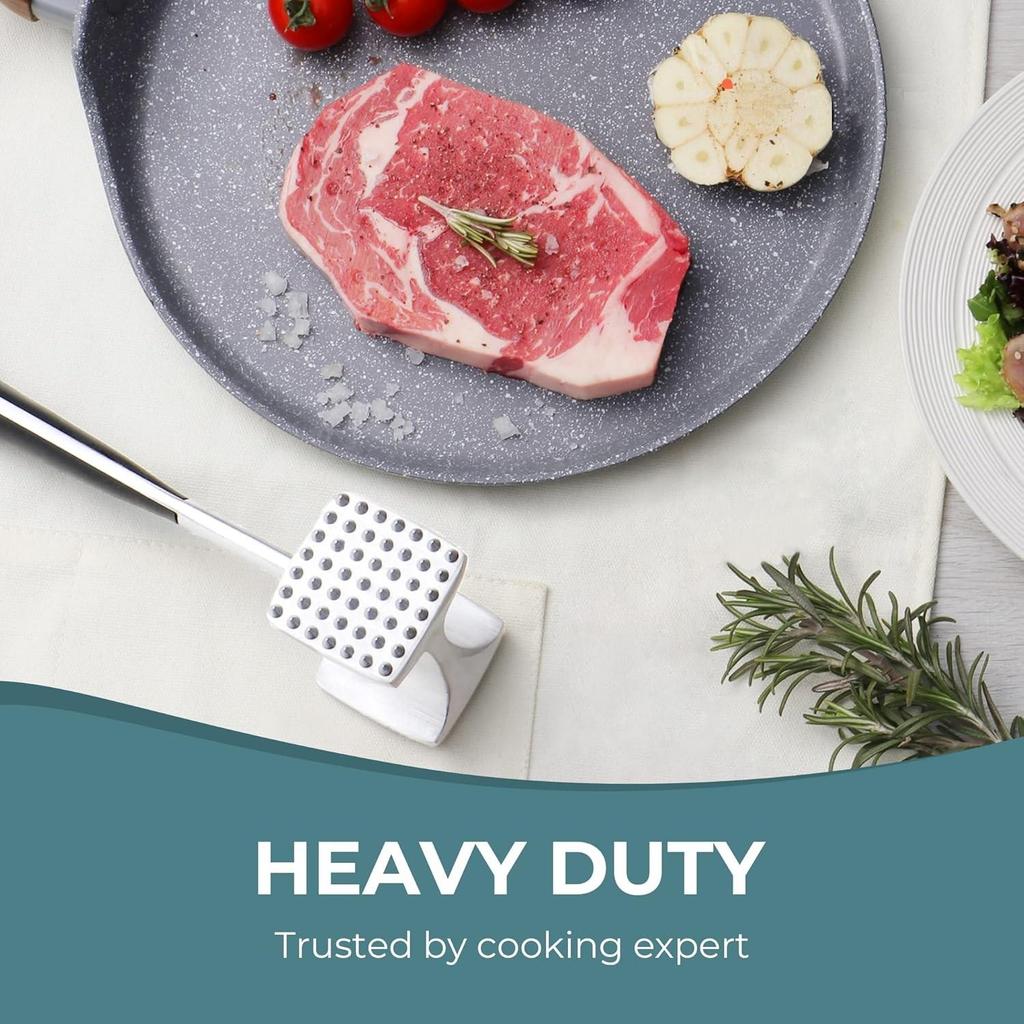 Молоток для отбивания мяса с удобной ручкой, двухсторонний молоток для кухни, мощный отбивной молоток для отбивания стейков, говядины и рыбы