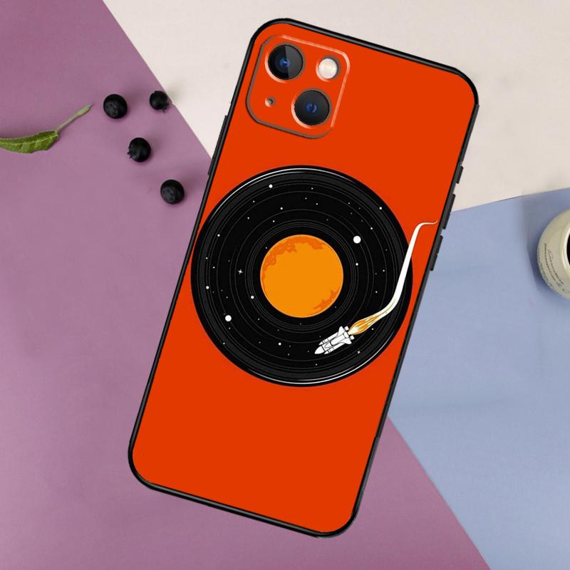 Vinyl Record Music Phone Case For iPhone 11 12 13 14 16 15 Pro Max Mini 7 8 Plus X XR XS Max Bumper Cases Cover