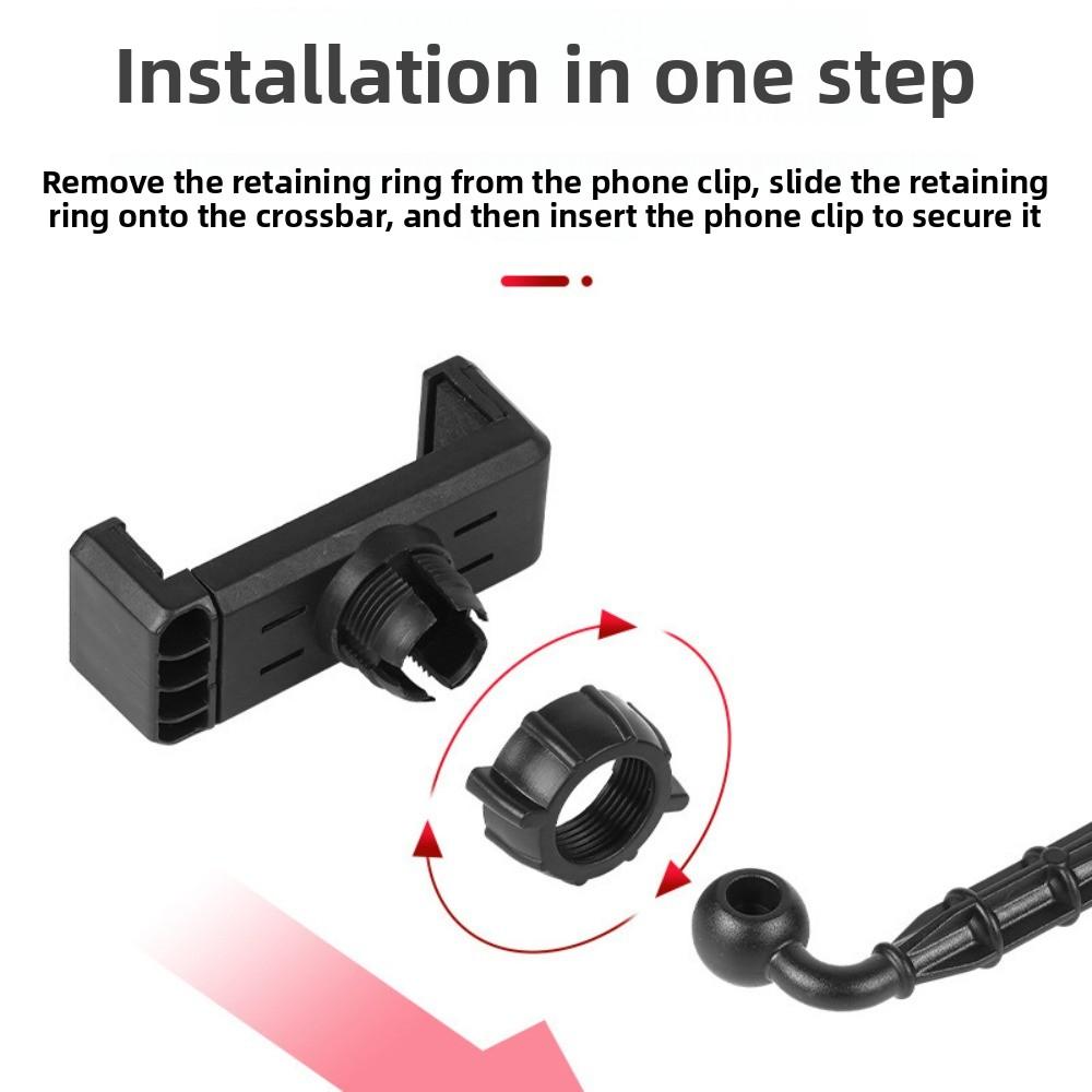 Dual Phone Position Fill Light Phone Holder Stable Base LED Circular Light Video