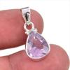 Natural Pink Amethyst Gemstone 925 Solid Sterling Silver Jewelry Pendant 1" D8t50