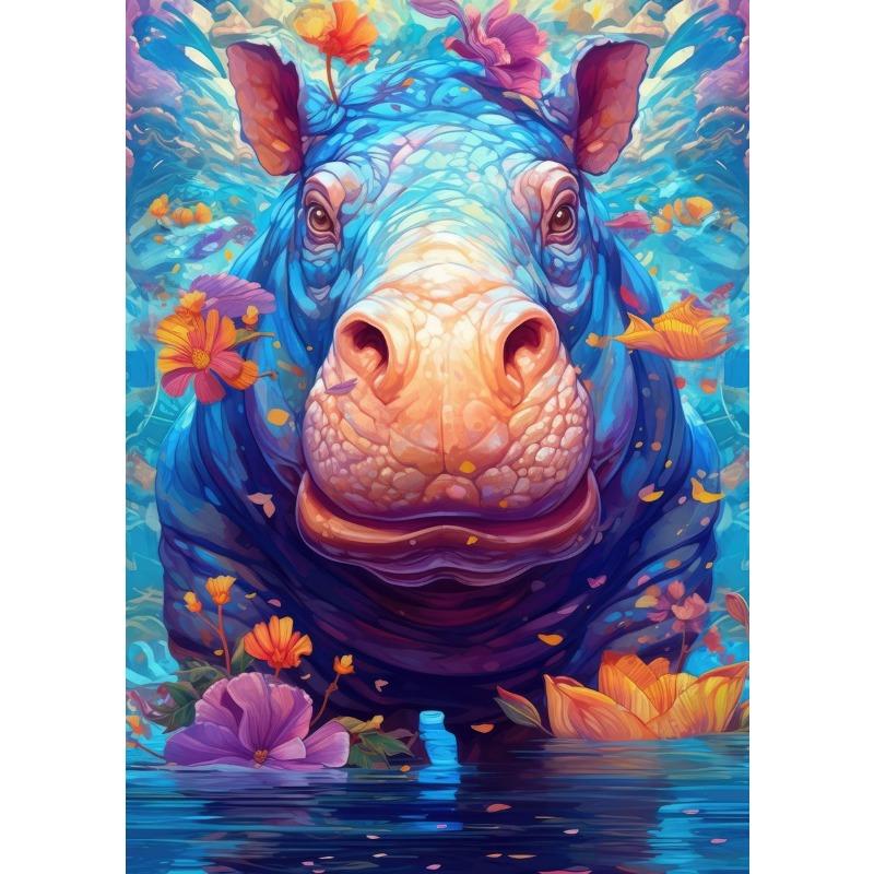 Портрет Цветочный Портрет Животного Панда Коала Сова Тигр Кролик Художественные Постеры Холст Живопись Настенные Принты Картина для Комнаты Домашний Декор