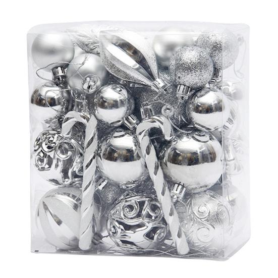 36/40/50 шт. набор рождественских шаров, красочные небьющиеся декоративные безделушки для рождественской елки, праздничные подвесные украшения со шнуром для домашнего магазина, витрины