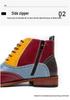 Men's European Style High-Top Oxford Leather Patchwork Lace-Up Ankle Boots