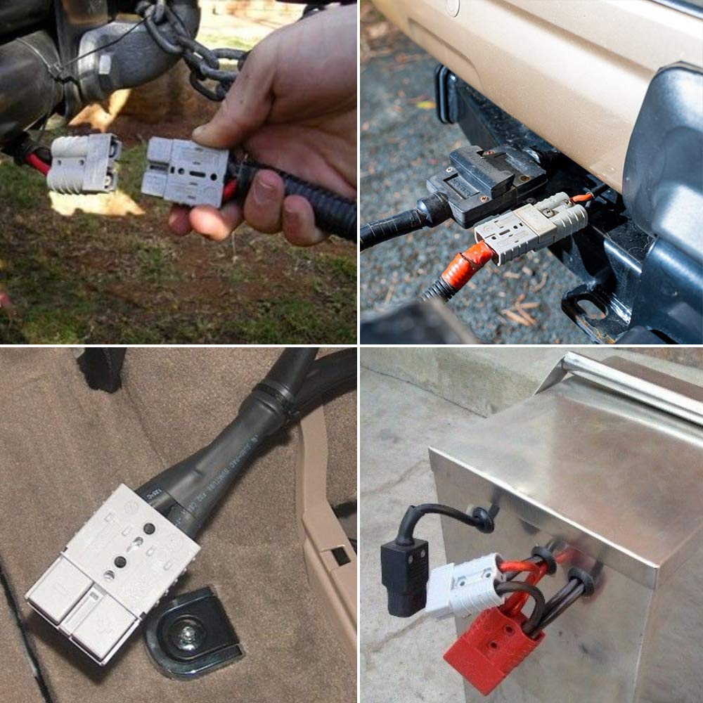 CESFONJER Разъем аккумулятора 120A, быстроразъемный модульный силовой разъем, быстроразъемный для автомобиля, автодома, каравана, кемпера, лодки (Подходит для провода 2 AWG)