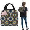 Ankara Dutch Wax African Pattern Insulated Lunch Bag for Women Children Portable Food Boxes Thermal Lunch Box Tote