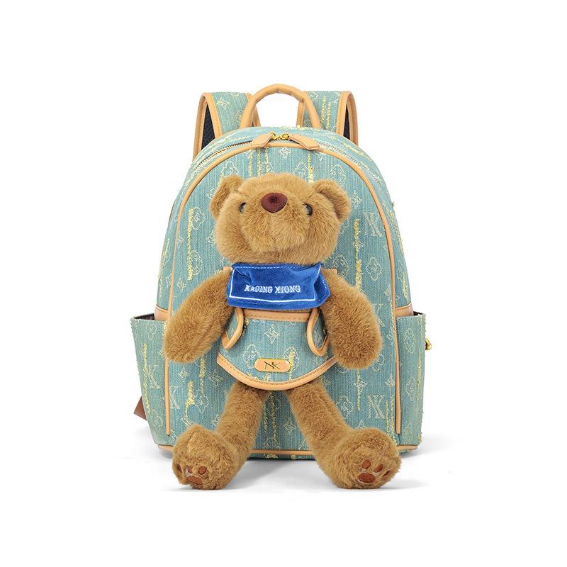 Новый летний милый рюкзак с куклой-медвежонком, ретро, высококлассный рюкзак, модная милая сумка