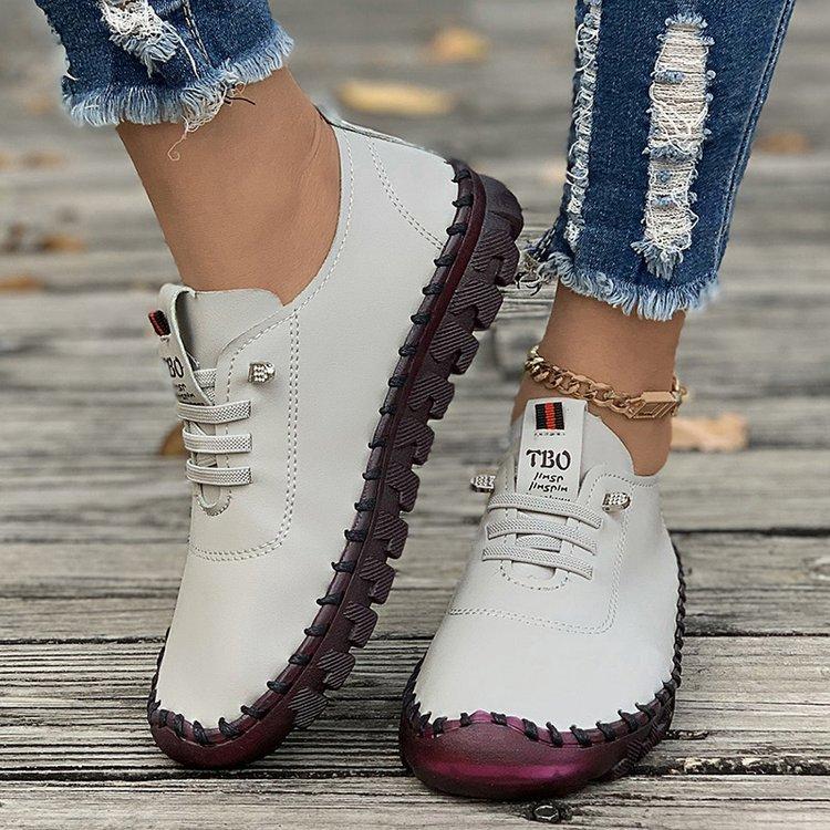 Кроссовки женские туфли лоферы на шнуровке кожаные туфли на плоской подошве новинка весна 2024 повседневная удобная обувь для мам Mujer Zapatos Chaussure Femme