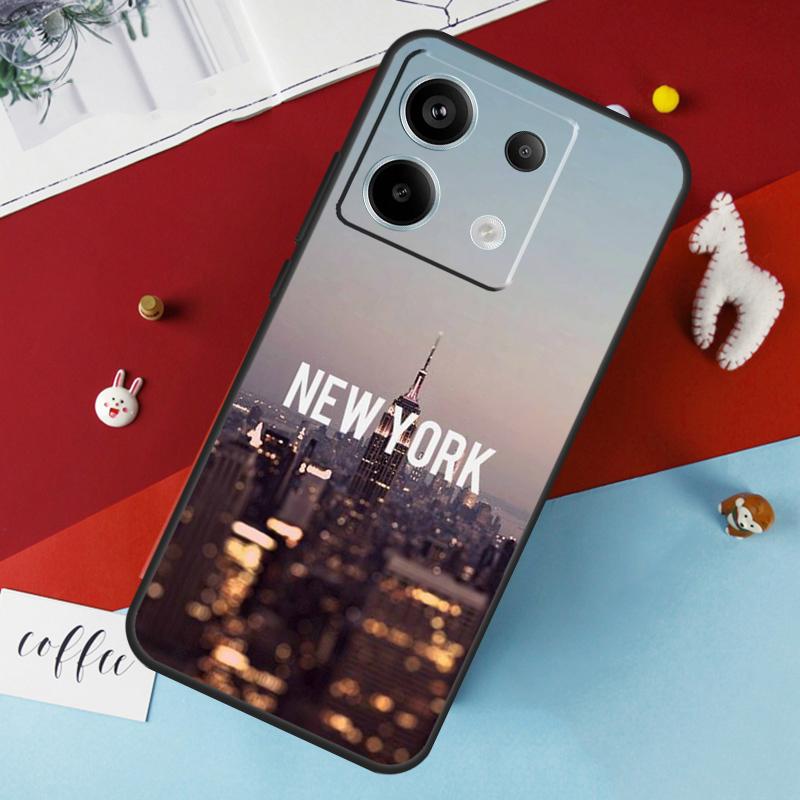 Чехол New York City для Xiaomi Redmi Note 13 12 11 8 9 10 Pro Note 12S 11S 10S Redmi 12 10C 12C 13C Cover