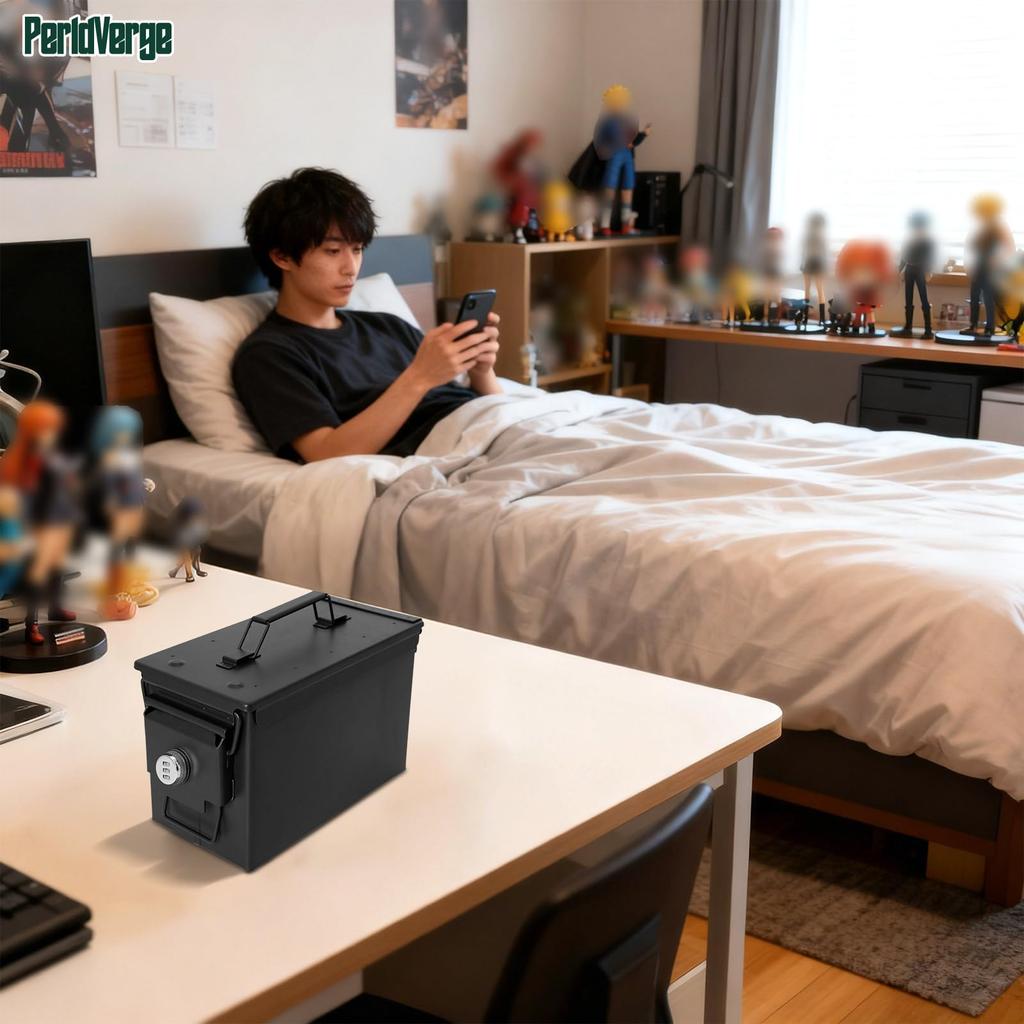 Портативный сейф PerldVerge с вращающимся хранилищем и сталью для важных банковских и малых для и предприятий циферблат, ящик для инструментов, коробка, брызгозащищенный