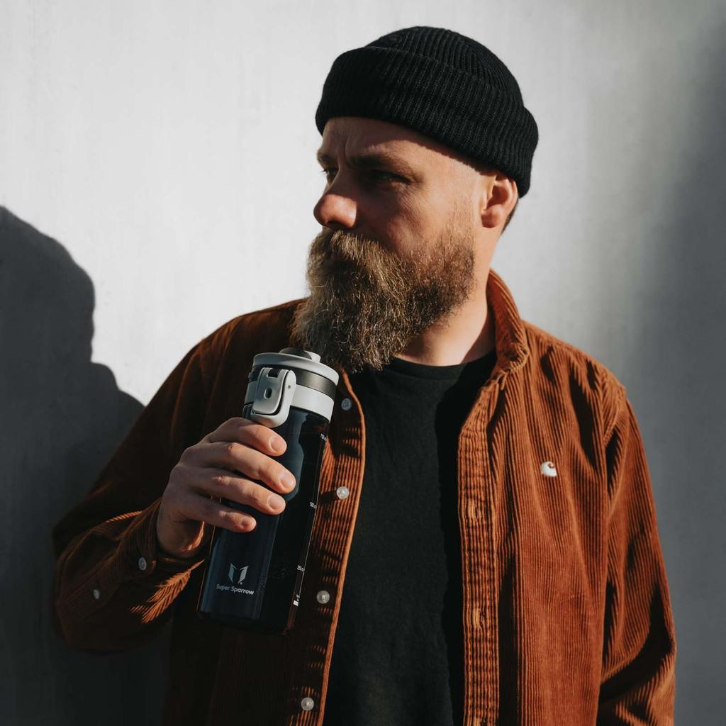 Super Sparrow 750ml Water Bottle Wide Mouth TouchGulp Water Bottle Tritan Drinking Bottle Lightweight and Sustainable for the and Outdoors - -