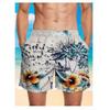 Summer Quick Summer Dry Pants, Men's, Light Breathable Sports Tropical Palm Pattern Shorts