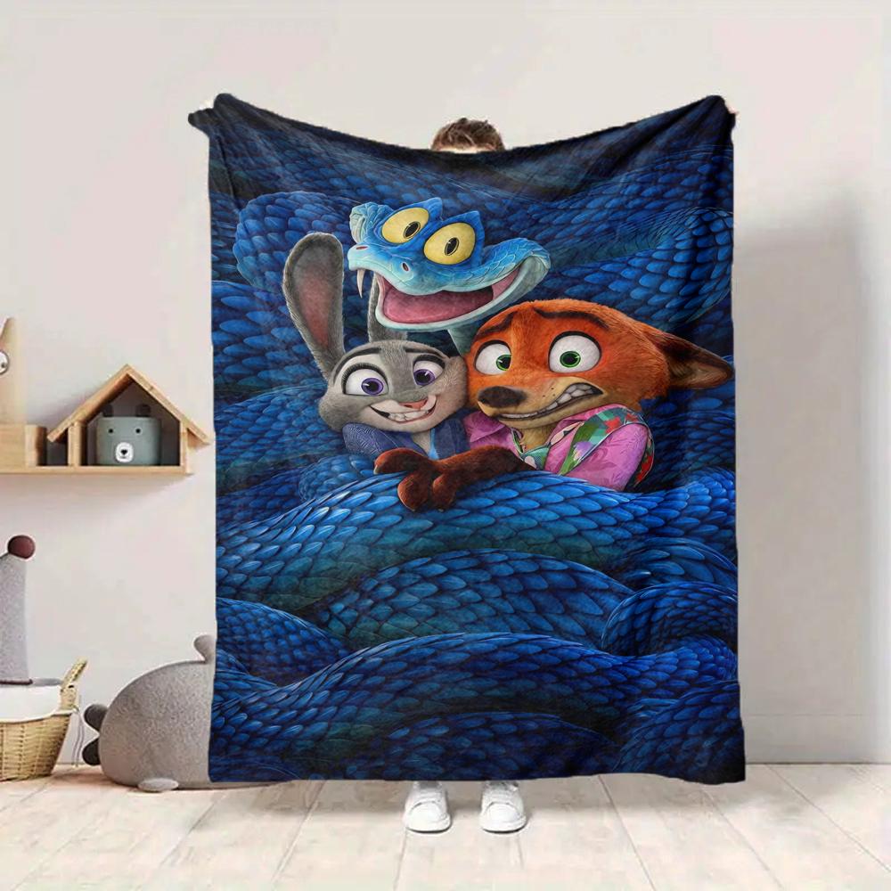 1Pc Zootopia Teamwork Triumphs Blanket Soft And Comfortable Casual Warm Camping Travel Christmas Halloween Xmas Gift M924512