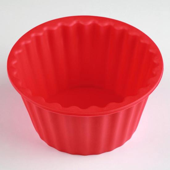 3Pcs/Set Cake Molds Non-stick Easy Demoulding Soft Texture Tear Resistant Baking Silicone Big Top Giant Cupcake Fondant Moulds Cake Bake Tool