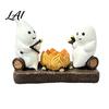 Funny Ghost Collectibles Cute And Bonfire Figurine Resin Campfire Ornament for Halloween Tabletop Holiday Desk Accessories Decor Cartoon Double