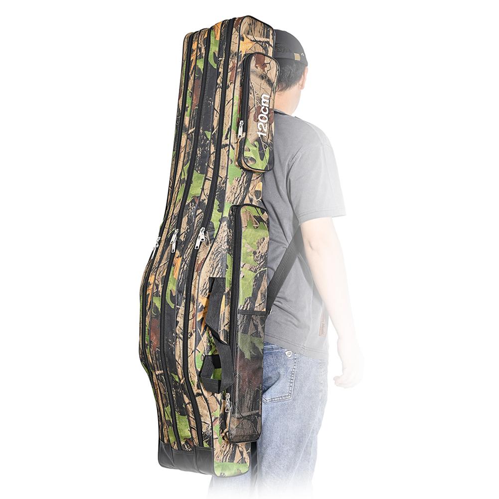 3 Layer Collapsible Fishing Rod Bag Waterproof Fishing Equipment Storage Bags Large Capacity Multifunctional for Outdoor Fishing