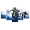 5 панелей фотографии мотоциклов холст живопись домашний декор настенное искусство Motor Rider HD печатает плакат для гостиной