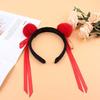 Милая повязка на голову с помпоном, мультяшная плюшевая повязка на голову с героями аниме, лента для волос