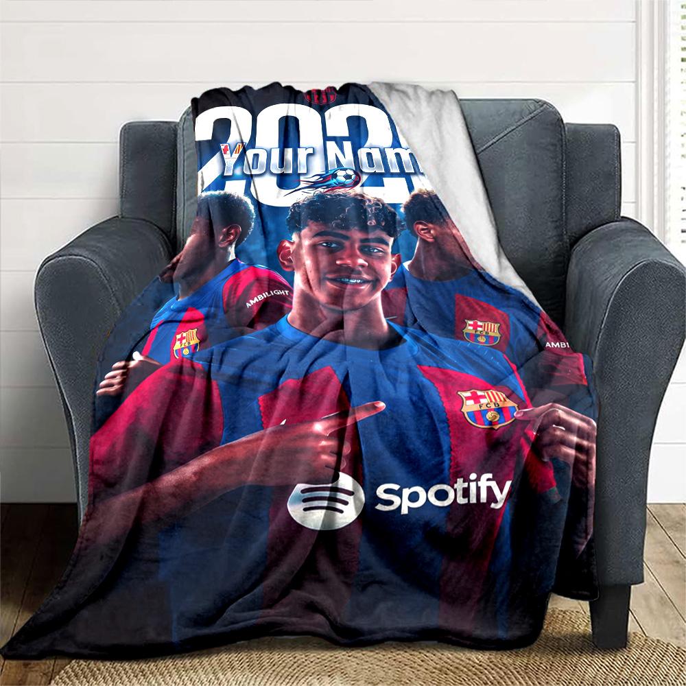 Yamal Personalized Name Blanket Multi-purpose Customizable Blanket Comfortable Perfect for Bed Couch Office Chair Home Decor for All Occasions