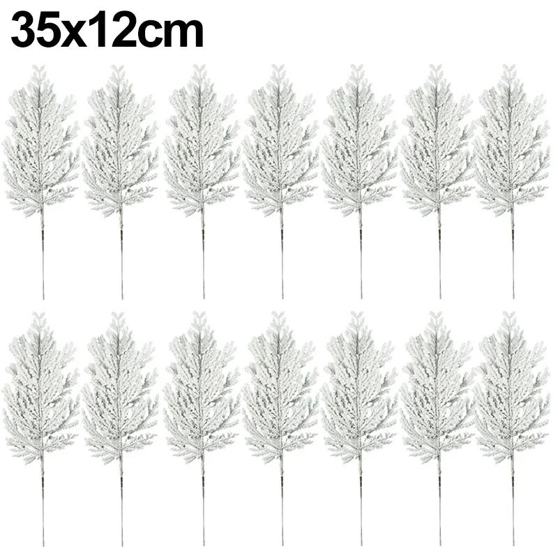 10/1 шт. искусственные сосновые иголки ветки снежная сосна для рождественского рождественского венка для дерева своими руками искусственные растения украшения для дома новогодние подарки