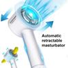 Male Auto Retractable Jet Cup Realistic Vagina Blowjob Oral Sex Masturbation Cup Handheld Retractable Rotating Vibrating Jet Cup