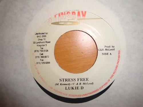 Пластинка 7 дюймов LUKIE D Stress Free STR95 Stingray Record UK Reggae Ska Dub Б/у