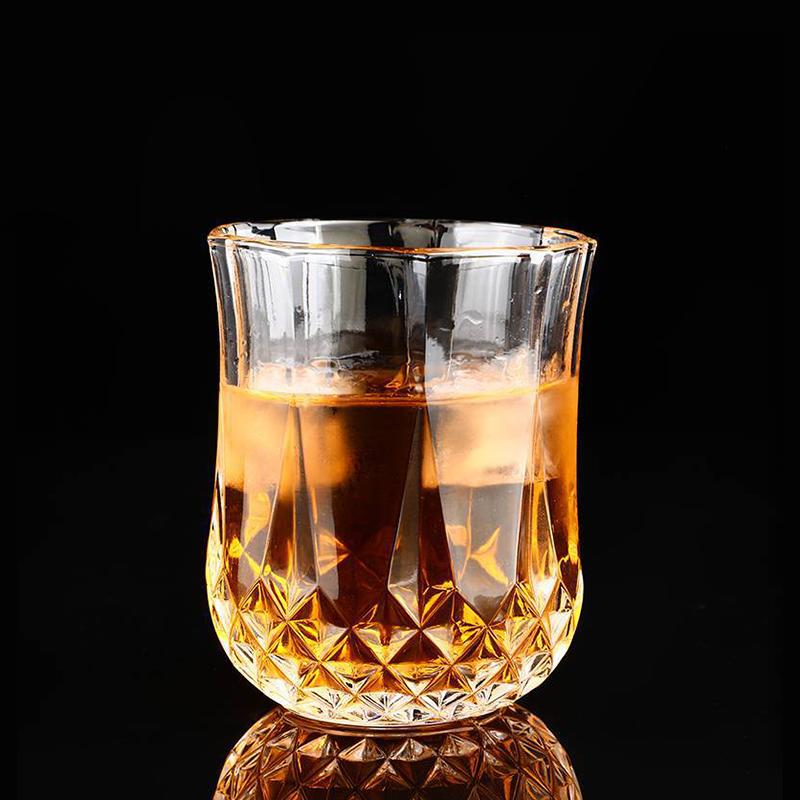 Посуда для напитков Бокалы для вина Эстетичные чашки Стаканы со скульптурой в виде бриллианта Стакан для сока Прозрачная Посуда для кофе и чая Элегантное стекло