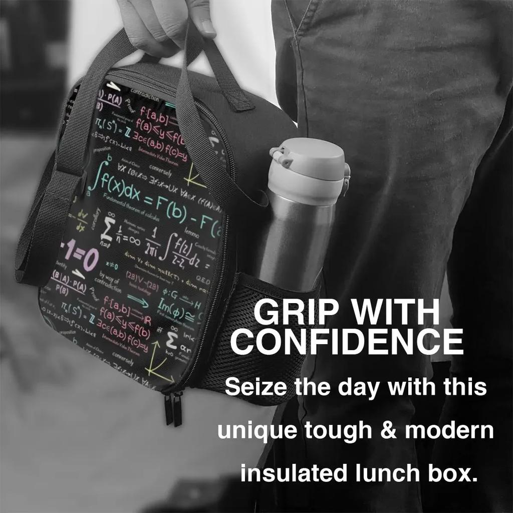 Чистая математика Nerd изолированный ланч-бокс для пикника на открытом воздухе физика наука герметичный охладитель термоланч-бокс для женщин и детей