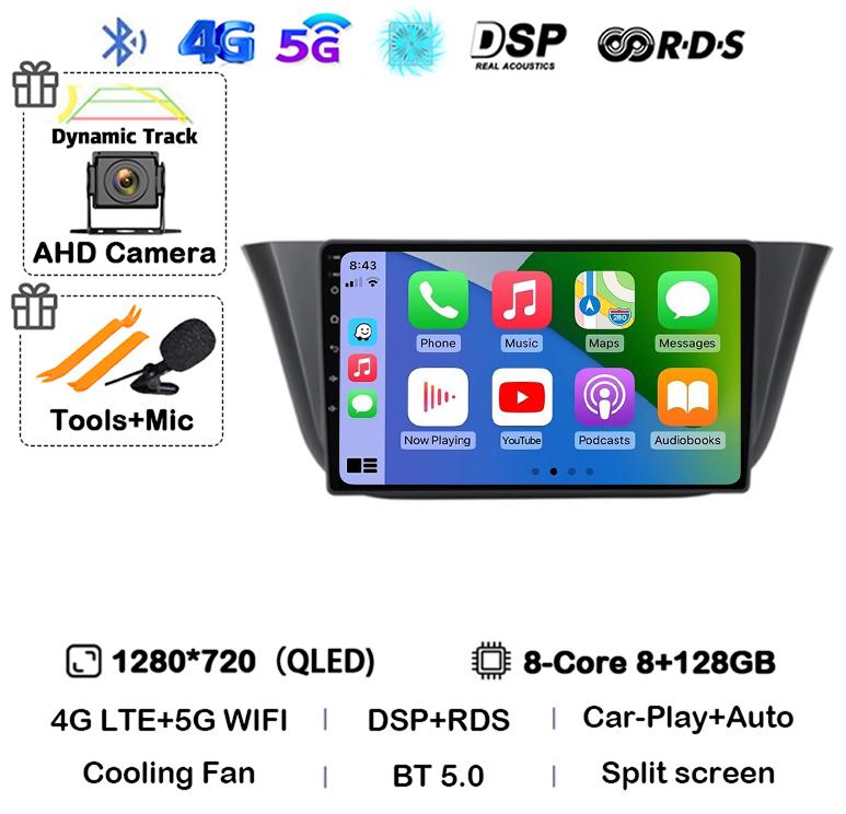 Android 14 Carplay Auto Car Radio For Iveco Daily 2013-2021 Navigation GPS Autoradio Video Multimedia Player WIFI+4G LTE Stereo