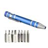Multifunction 8 In 1 Mini Aluminum Precision Pen Screw Driver Screwdriver Set Repair Toolsfor Cell Phone Hand Tool Portable