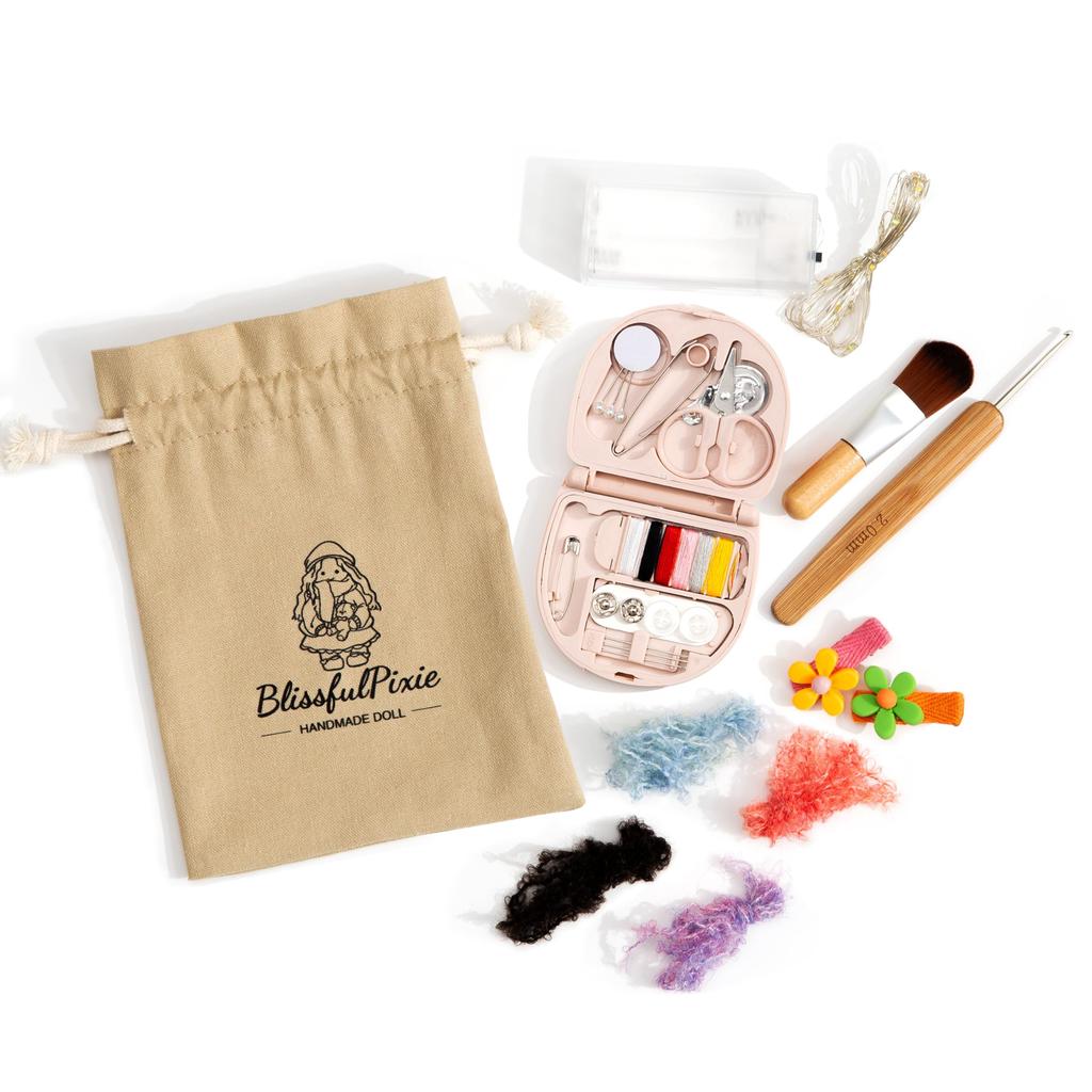 BlissfulPixie Waldorf Doll - Alice, Handmade, 30cm, Soft, Cute Plush Toy for Girls, Perfect for Kids