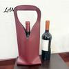 Wine Tote Bag Faux Leather Bag, Portable Carrier Pouch, Waterproof Bottle Pouch Single Holder Protector Sleeve for Champagne Beer