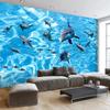 Фотообои с дельфинами для детской комнаты, настенная бумага для дивана, фон, постер, домашний декор, большая фреска
